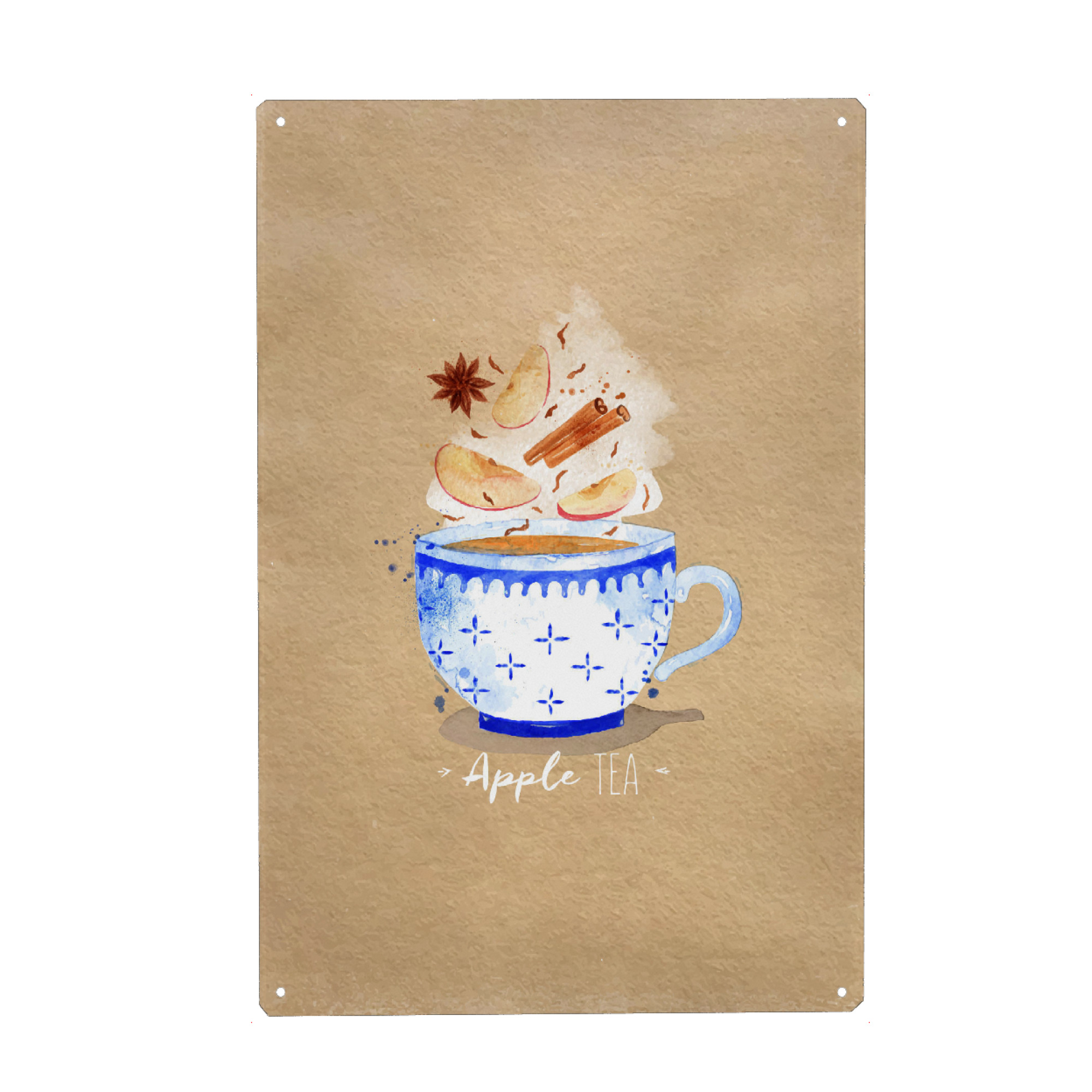 Metall Poster "Apple tea craft" artboxONE - Essen & Trinken