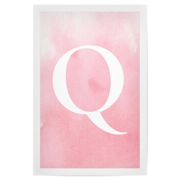 Poster 30x20 cm "Babygirl Q" artboxONE - Buchstaben / Q