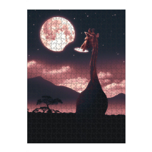artboxONE Puzzle "TASTY MOON" artboxONE - Tiere,Reise / Afrika,Fiktion,Lustig