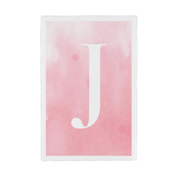 Metall Poster "Babygirl J" artboxONE - Buchstaben / J