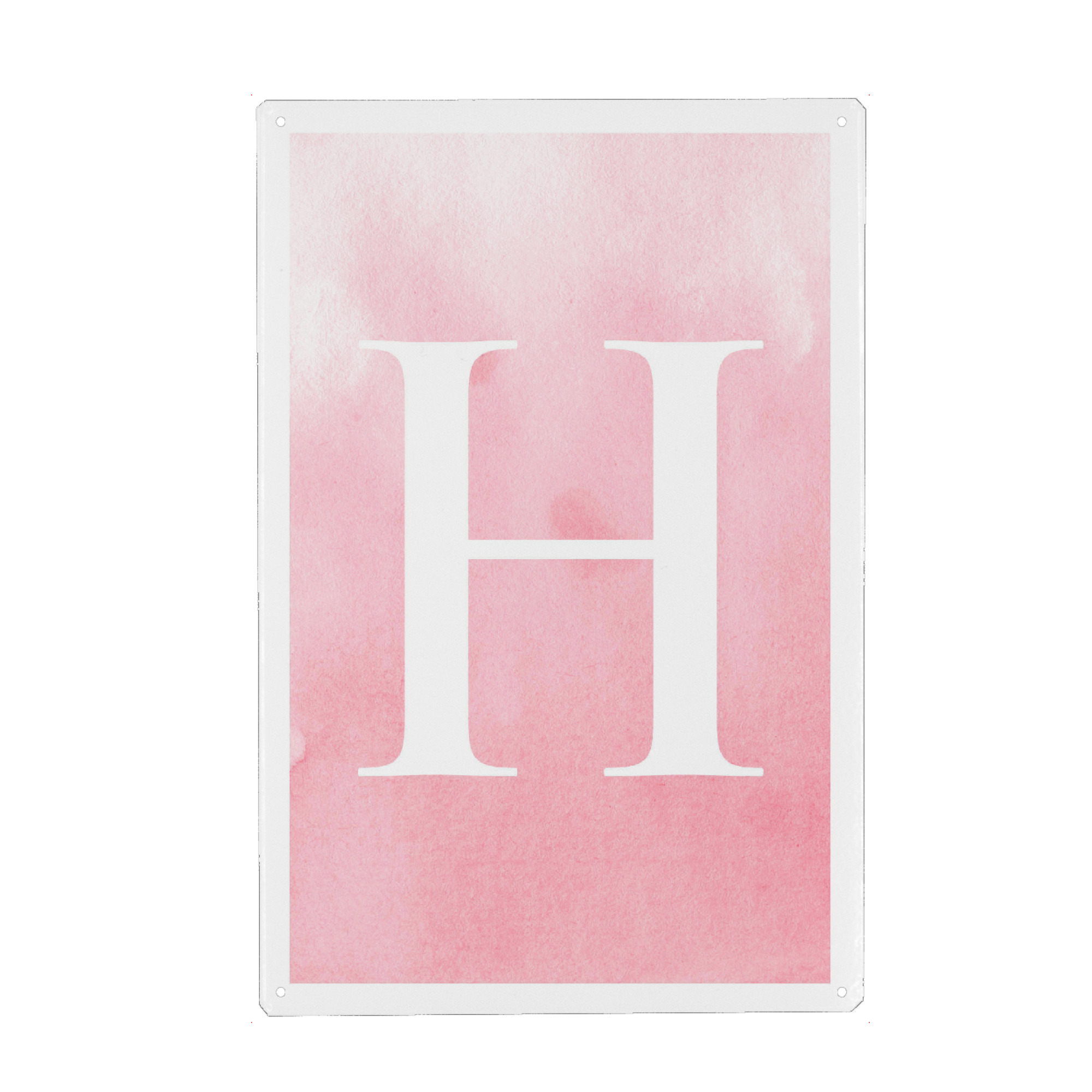 Metall Poster "Babygirl H" artboxONE - Buchstaben / H