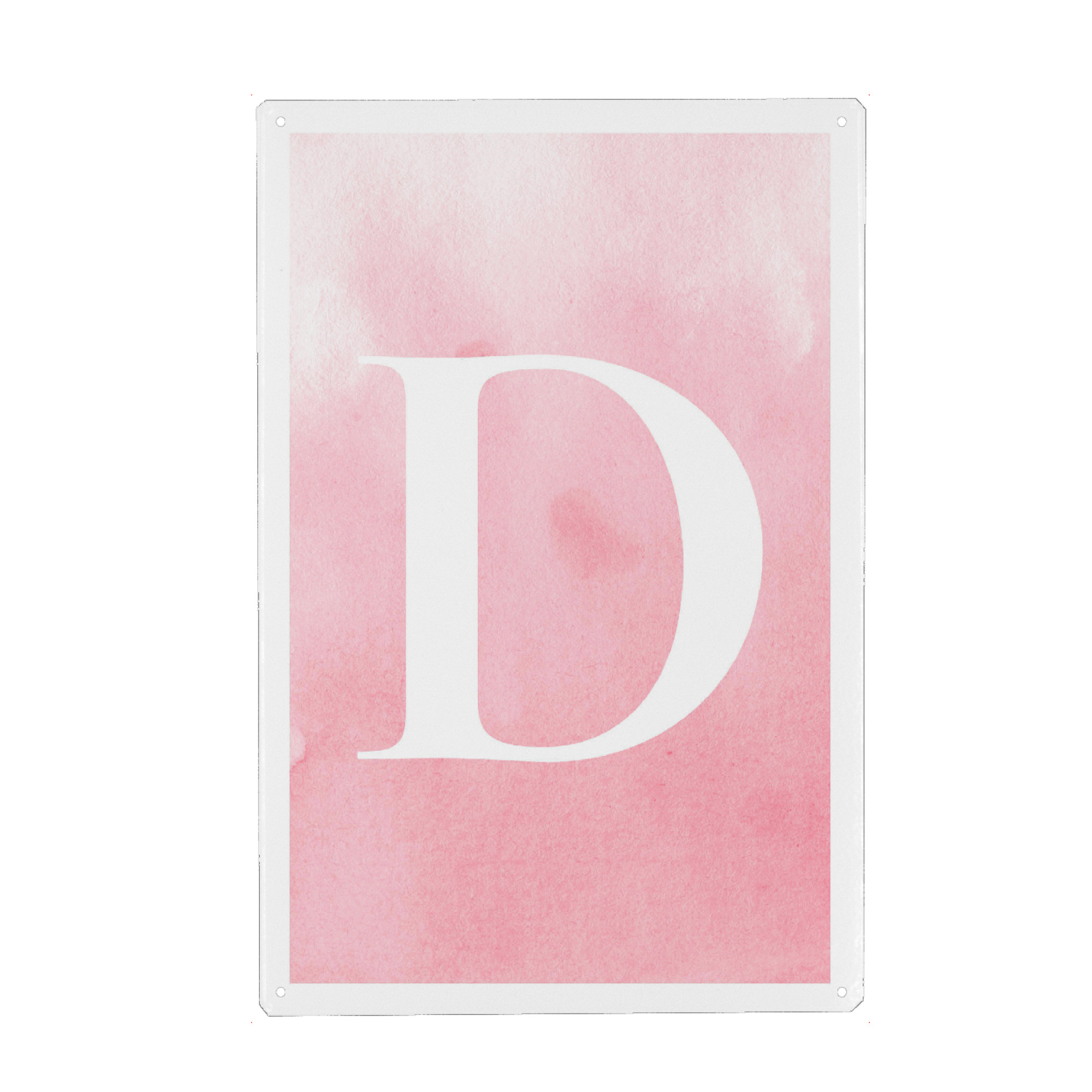 Metall Poster "Babygirl D" artboxONE - Buchstaben / D