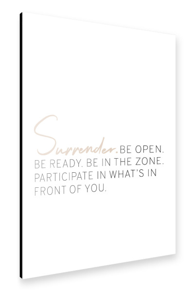 Alu-Dibond "Surrender" 30x20 cm artboxONE