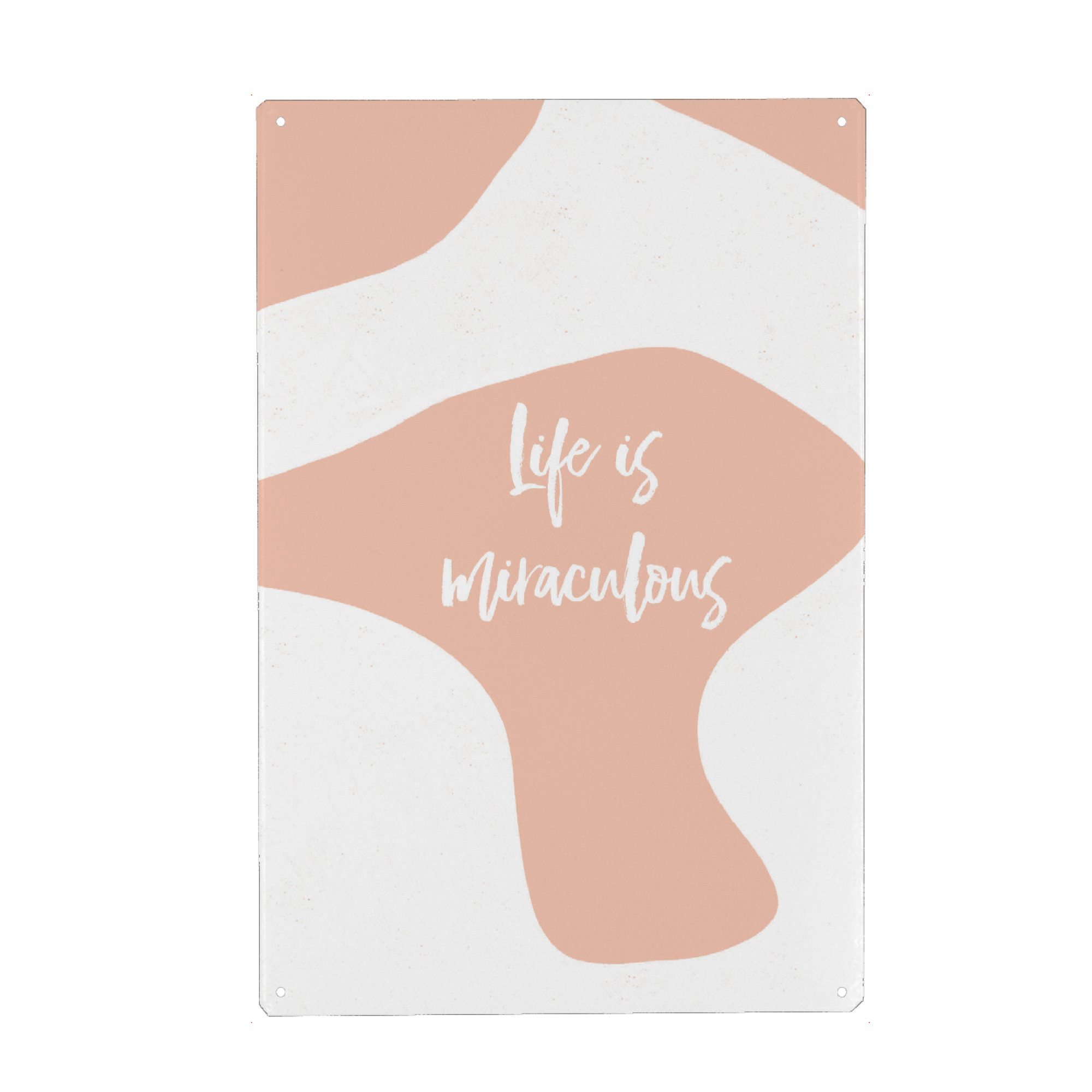 Holzbild "Life is miraculous" artboxONE - Typografie - Mindset,Lebensgefühl,Lebensmotto,Gute laune,Spruch,Motivation