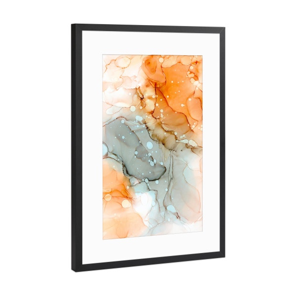 Poster mit Rahmen Schwarz (Metallic) "Ink no.twentythree" artboxONE - Abstrakt