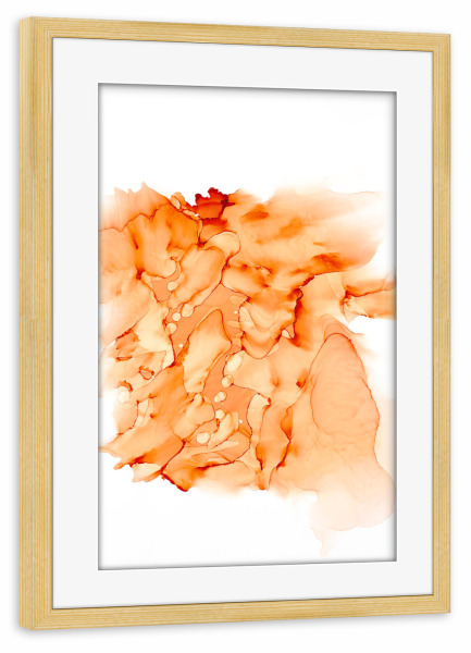 Poster mit Rahmen kiefer "Ink no.twentyone" artboxONE - Abstrakt - Abstrakt,Modern,Farbig,Bunt,Abstract,Alcohol ink,Tinte,Flüssig,Wasserfarbe