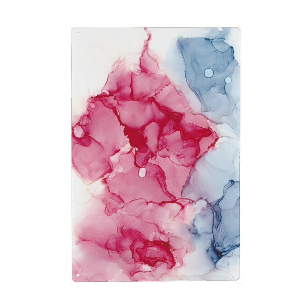 Metall Poster "Ink no.fourteen" artboxONE - Abstrakt - Abstrakt,Modern,Farbig,Alcohol ink,Tinte,Flüssig,Wasserfarbe,Abstract,Colorful,Bunt