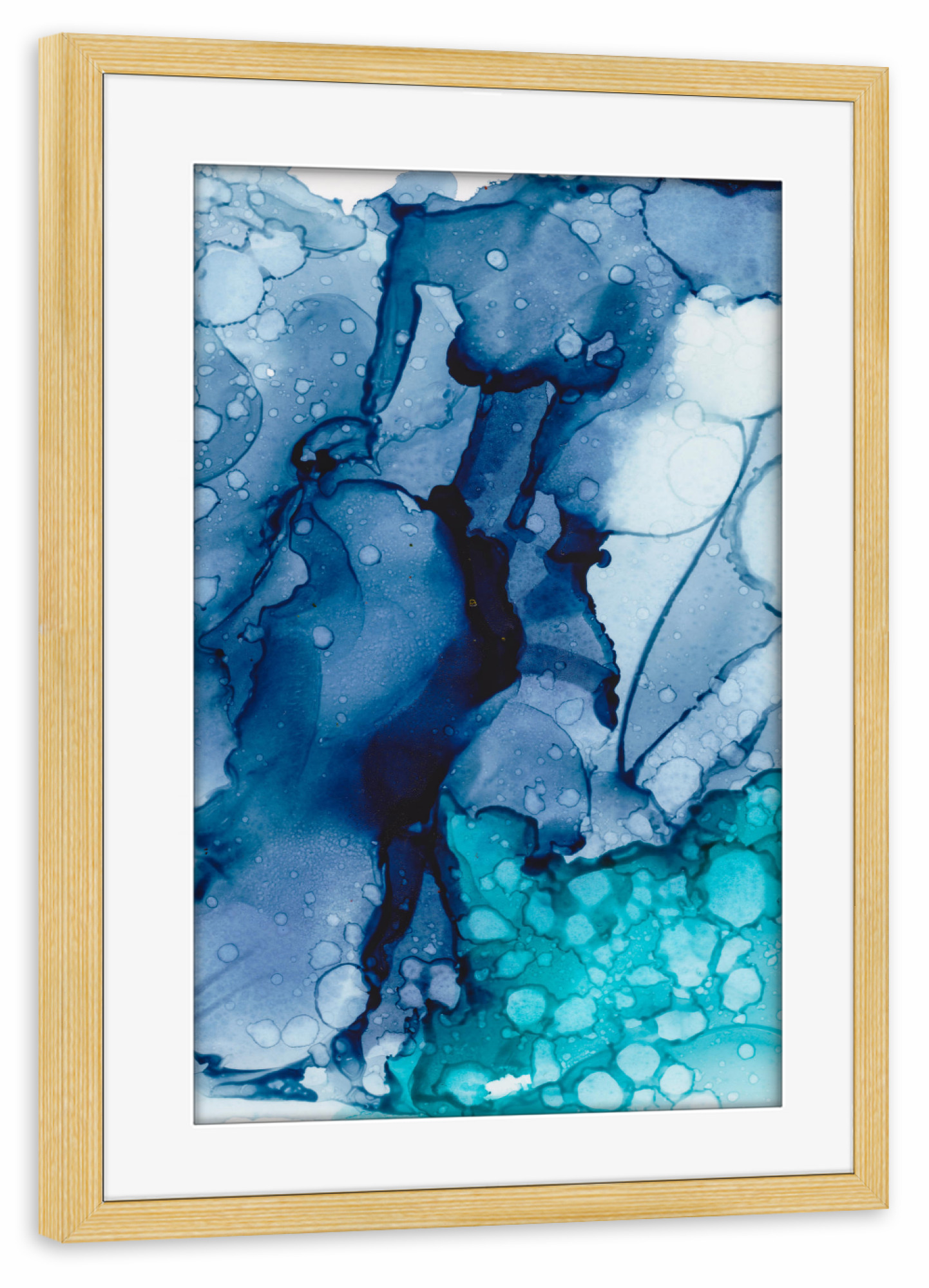 Poster mit Rahmen kiefer "Ink spots" artboxONE - Abstrakt