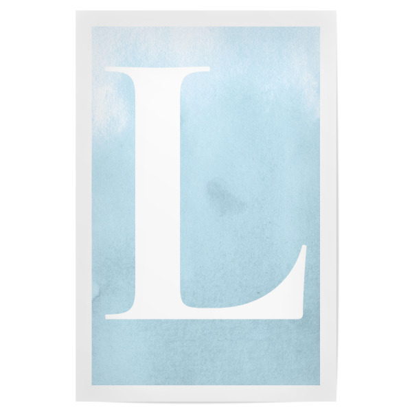 Poster 30x20 cm "Babyboy" artboxONE - Buchstaben / L