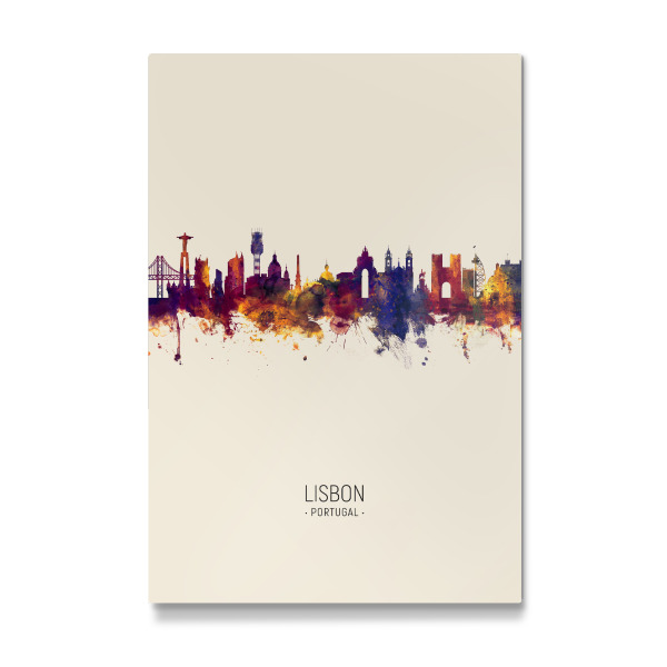 Galerie-Print "Lisbon Portugal Skyline Beige" 30x20 cm artboxONE