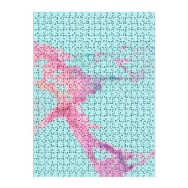 Puzzle Ravensburger "Blue Iridescent Vein Marble" artboxONE - Abstrakt,Marmor - Iridescent,Mermaid,Marble,Unicorn,Rainbow,Texture - Bild iridescent