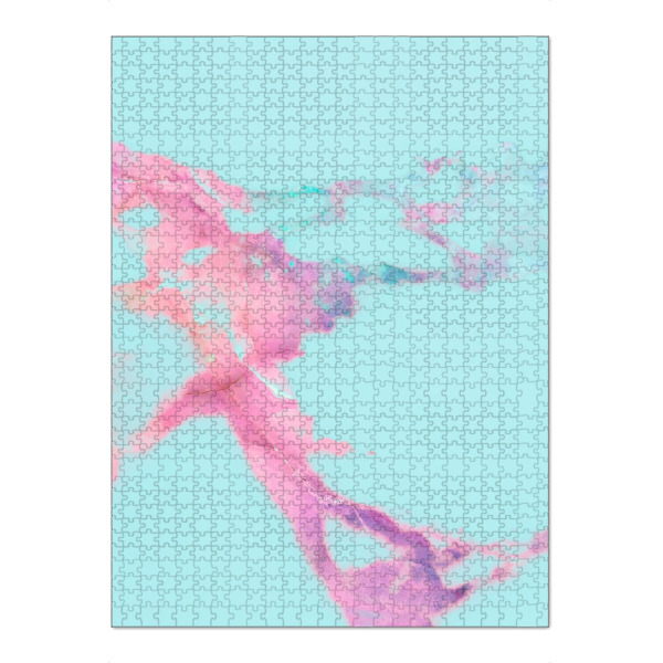Puzzle Ravensburger "Blue Iridescent Vein Marble" artboxONE - Abstrakt,Marmor - Iridescent,Mermaid,Marble,Unicorn,Rainbow,Texture - Bild iridescent