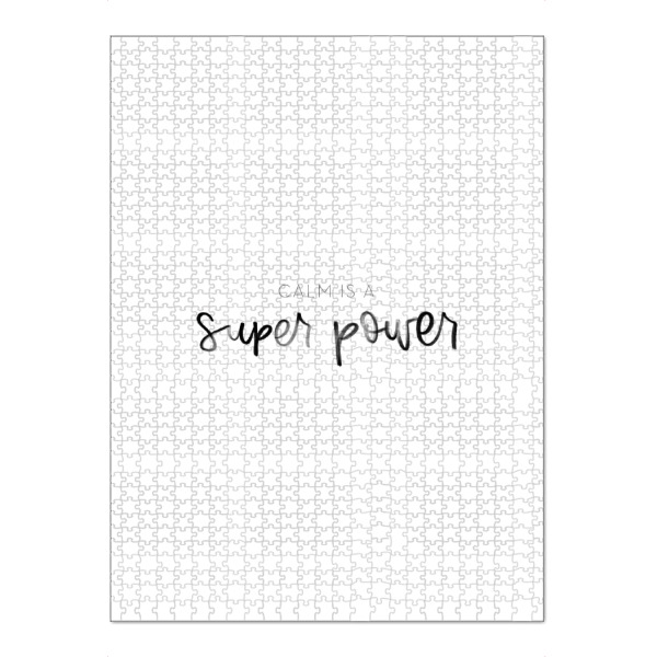 Puzzle Ravensburger "Calm is a super power" artboxONE - Typografie,Schwarzweiß
