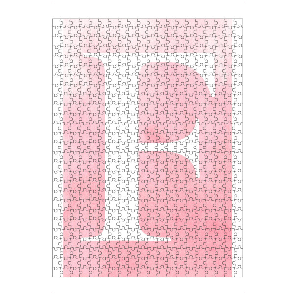 artboxONE Puzzle "Babygirl F" artboxONE - Buchstaben / F - Buchstabe,Baby,Babygirl,Pink,Rosa,Aquarell,Geburtstag,Typografie,Clean,Watercolor,F