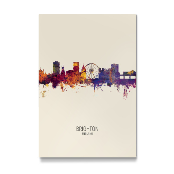 Galerie-Print "Brighton England Skyline Beige" 30x20 cm artboxONE