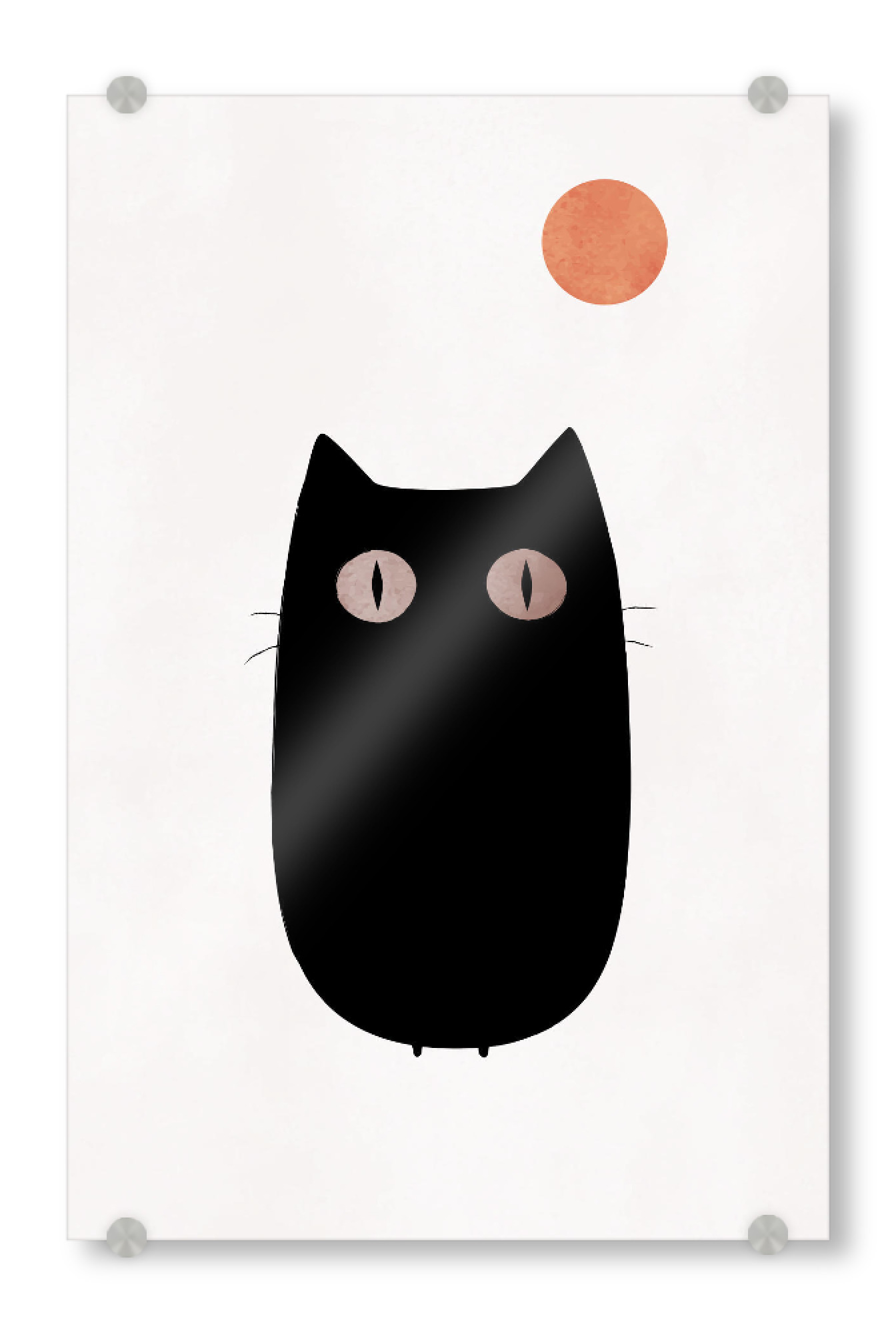 Acrylglasbild "Little Black Cat" artboxONE - Tiere - Katze,Süss,Kindermotiv