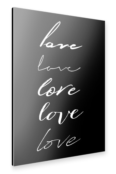 Alu-Dibond "Love Is the Answer to Everything" 30x20 cm artboxONE