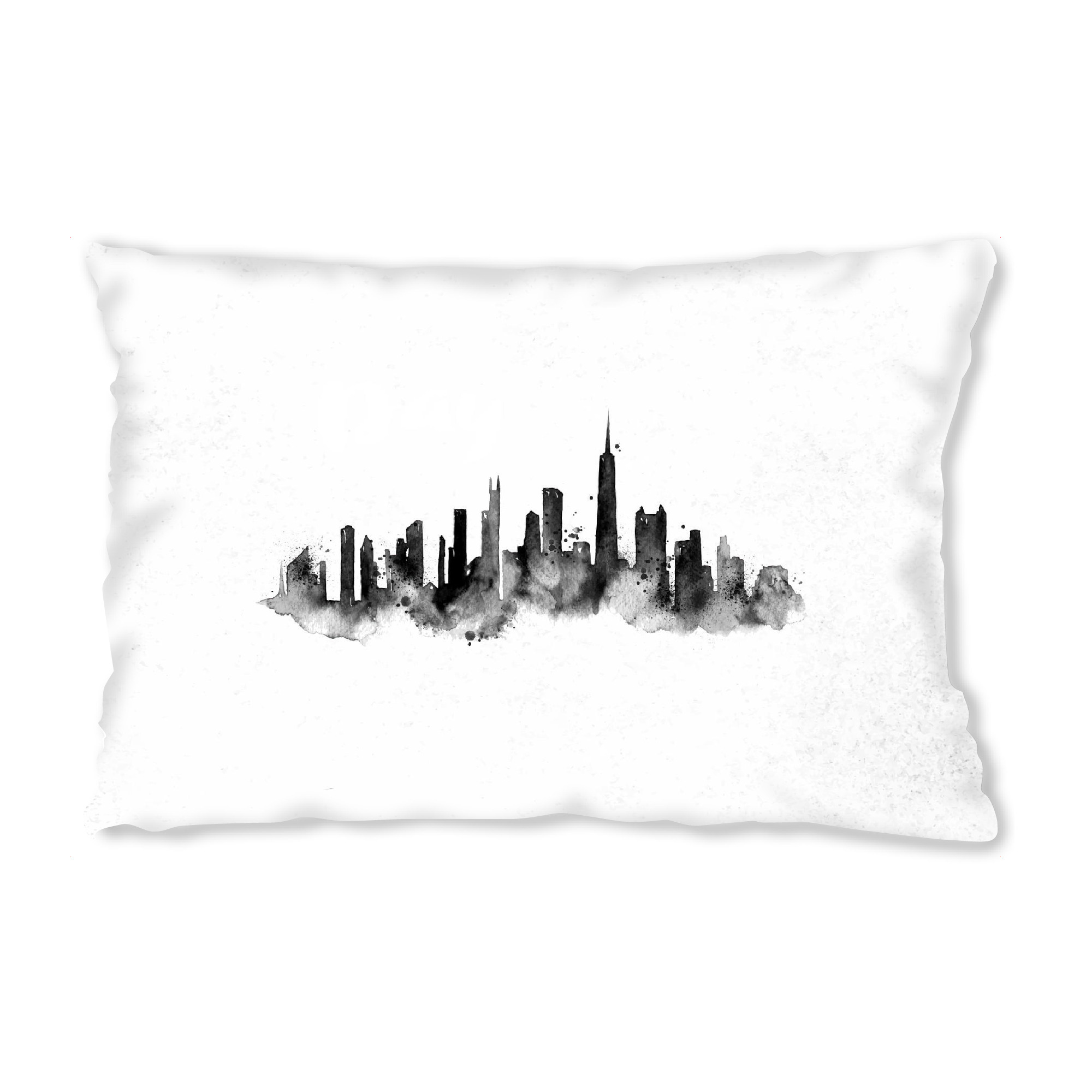 Design-Kissen "Silhouette Chicago ink" artboxONE - Städte,Schwarzweiß,Städte / Chicago