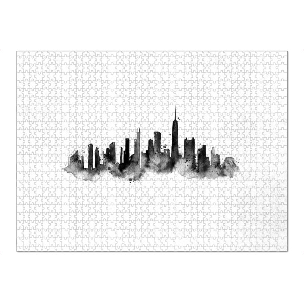 Puzzle Ravensburger "Silhouette Chicago ink" artboxONE - Städte,Schwarzweiß,Städte / Chicago
