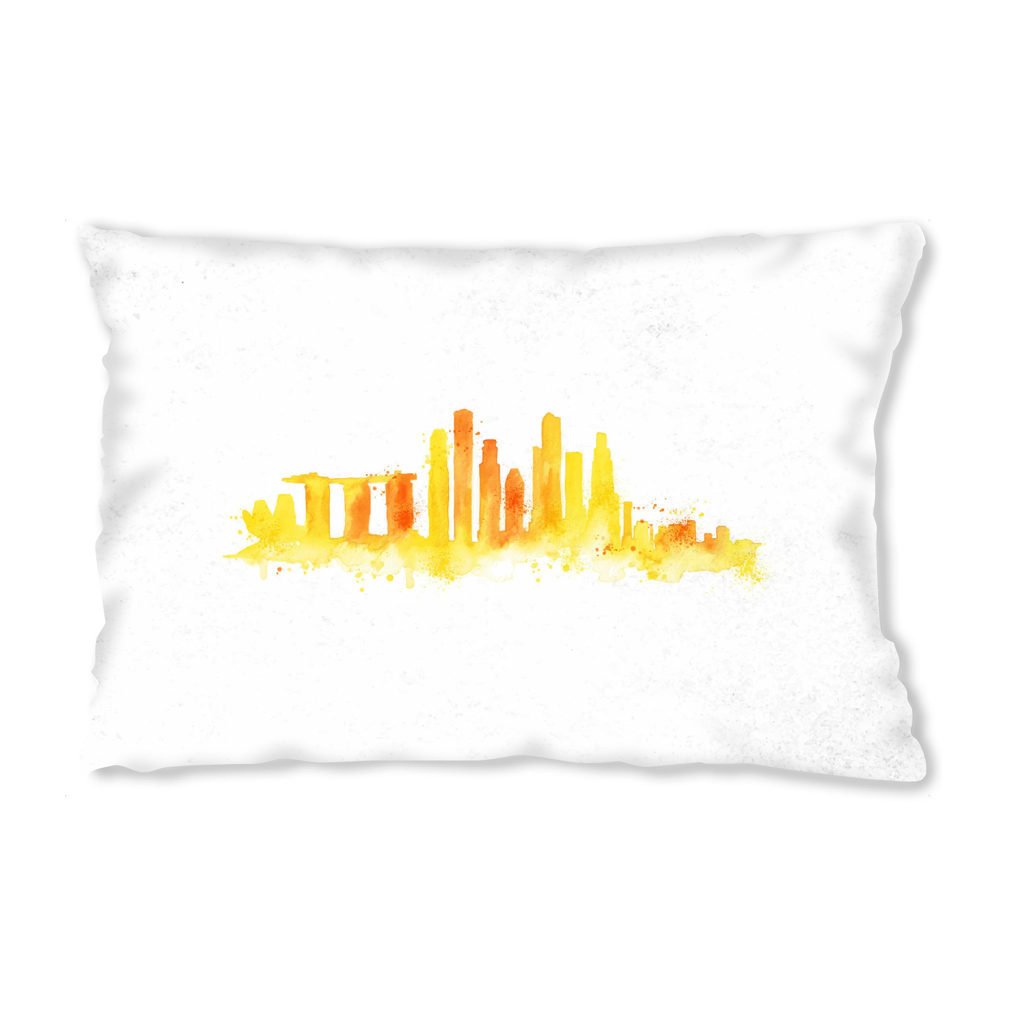 Design-Kissen "Silhouette Singapore watercolor" artboxONE - Städte / Singapur
