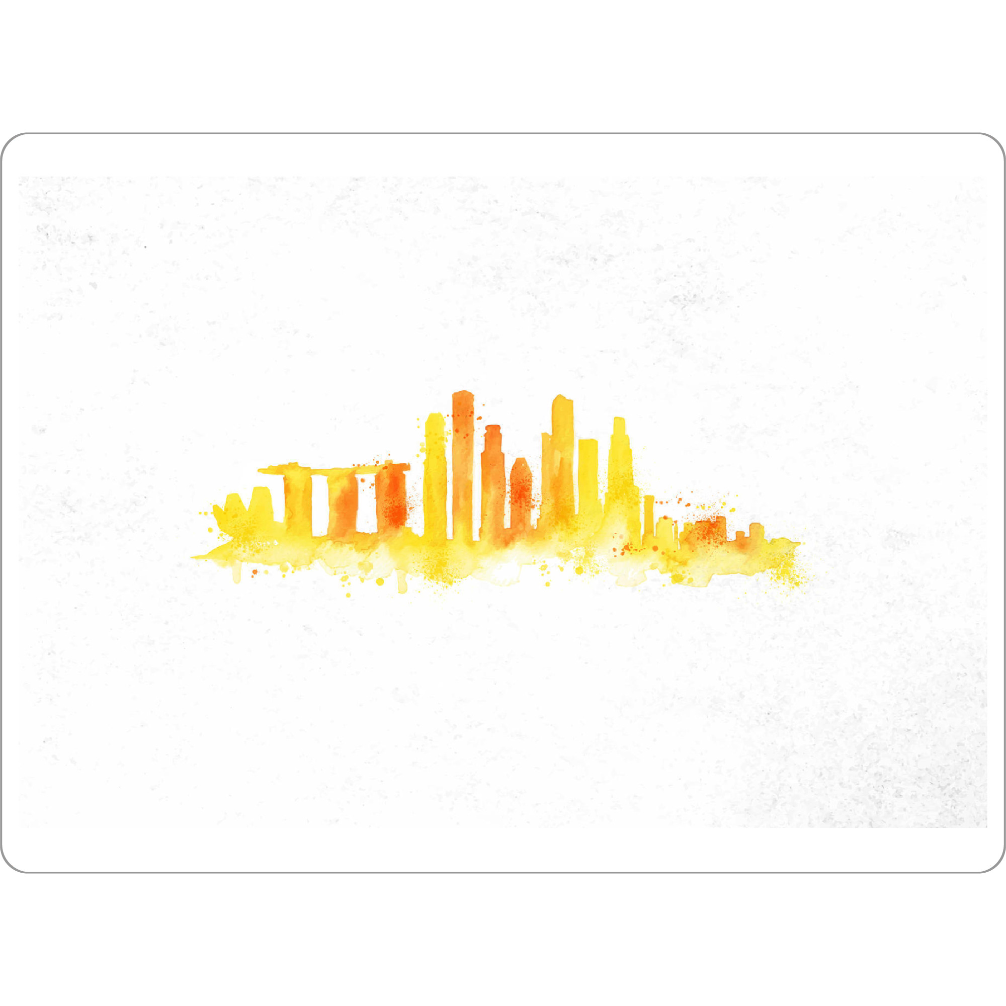 Tischset "Silhouette Singapore watercolor" artboxONE - Städte / Singapur