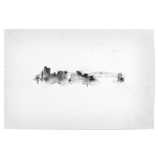 Poster "Silhouette Sydney ink" artboxONE - Schwarzweiß,Städte / Sydney