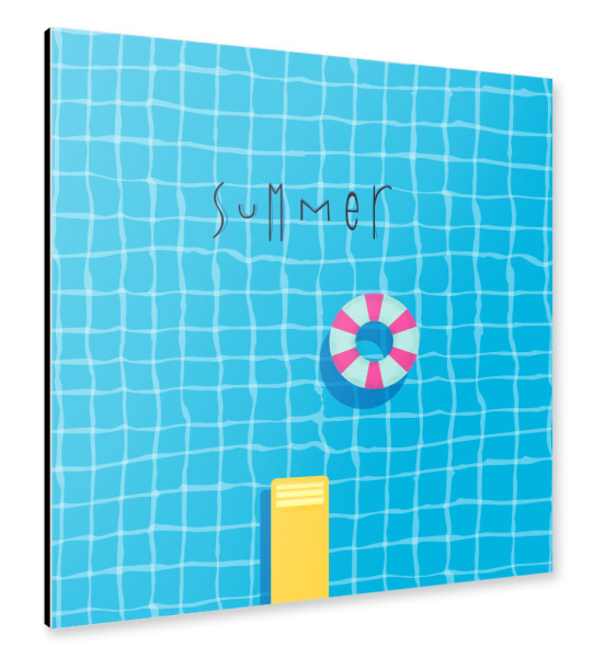 Alu-Dibond "Summer blue pool" 30x30 cm artboxONE