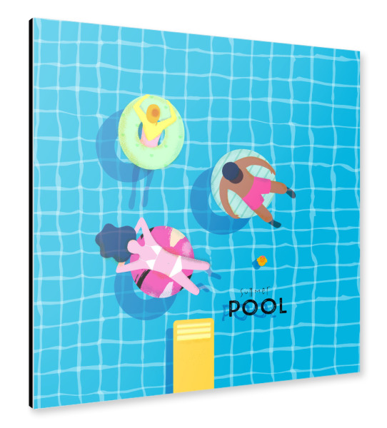 Alu-Dibond "Summer pool" 30x30 cm artboxONE