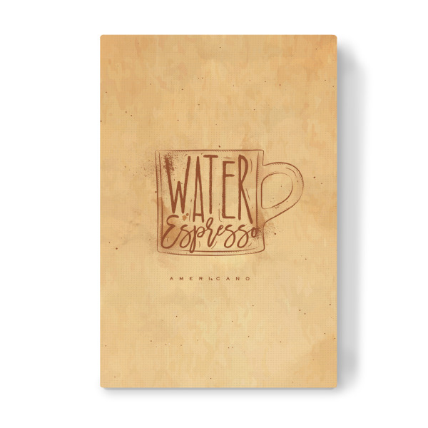 Leinwandbild "Americano cup coffee craft" artboxONE - Essen & Trinken - Coffee,Calligraphy,Vintage,Cafe,Cup,Creative,Retro,Espresso,Americano