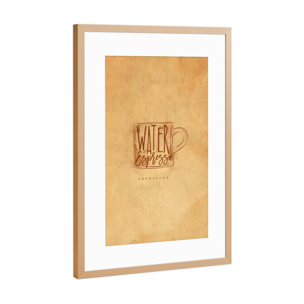 Poster mit Rahmen Kupfer "Americano cup coffee craft" artboxONE - Essen & Trinken