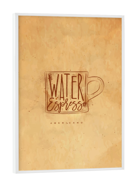 Poster mit weißem Rahmen "Americano cup coffee craft" artboxONE - Essen & Trinken