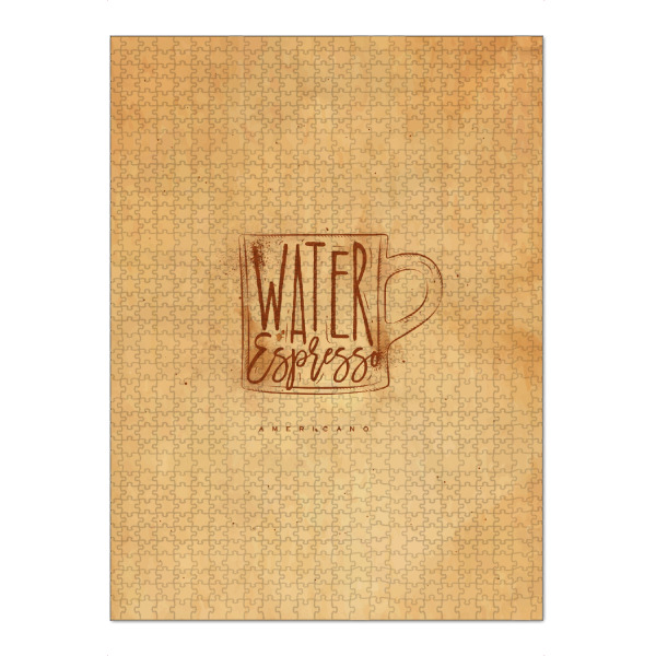 Puzzle Ravensburger "Americano cup coffee craft" artboxONE - Essen & Trinken - Coffee,Calligraphy,Vintage,Cafe,Cup,Creative,Retro,Espresso,Americano