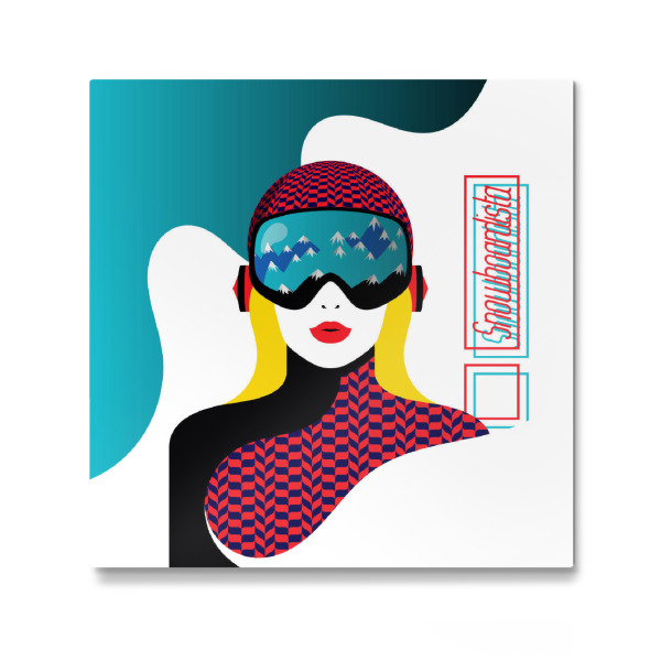 Galerie-Print "Snowboardista" 30x30 cm artboxONE