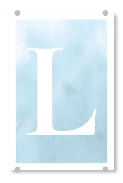 Acrylglasbild "Babyboy L" artboxONE - Buchstaben / L