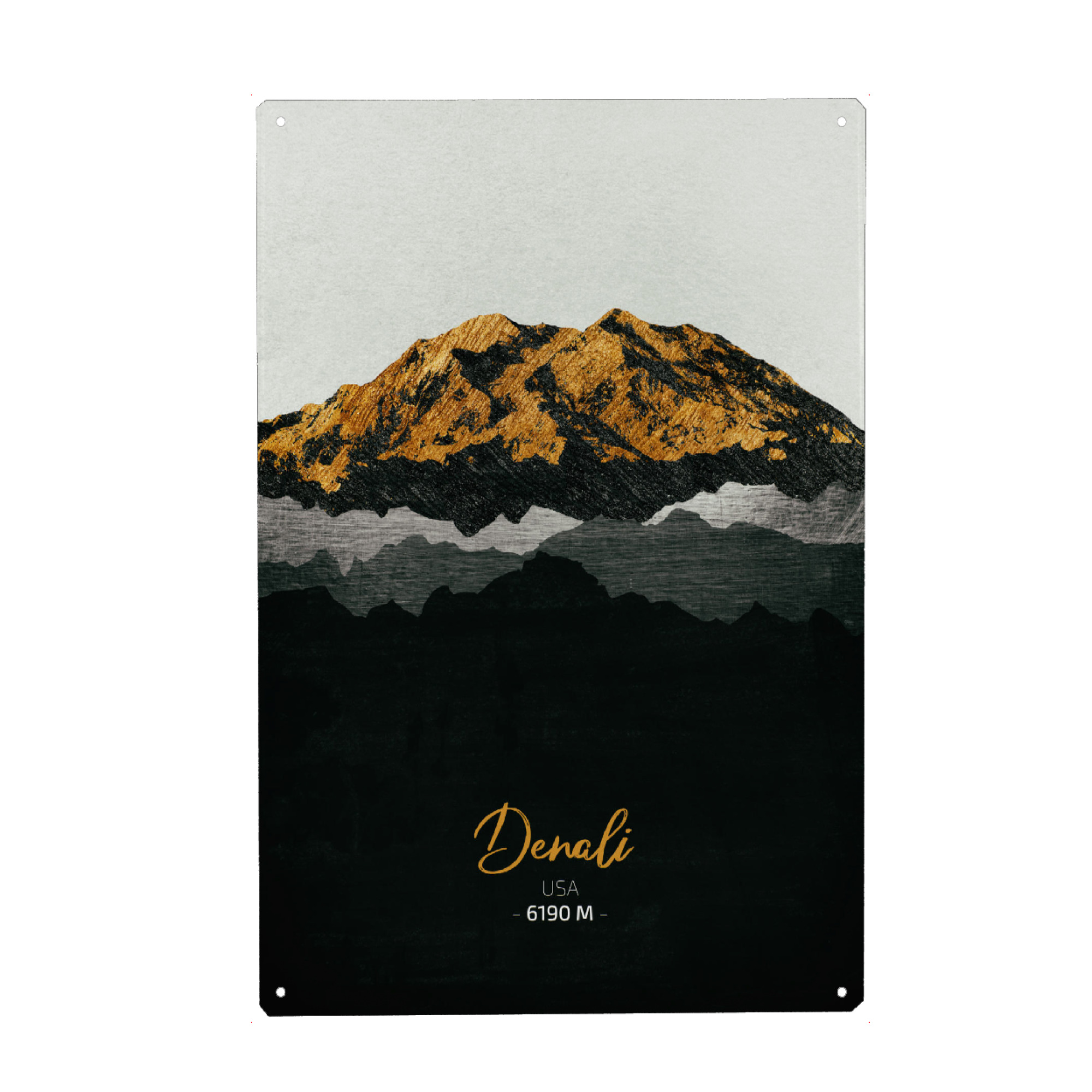 Holzbild "Denali - Mount McKinley" artboxONE - Natur,Reise - Berge,Gebirge,Gipfel,Himalaya,Alpen,Klettern,Wandern,Bergsteigen,Natur,Landschaft