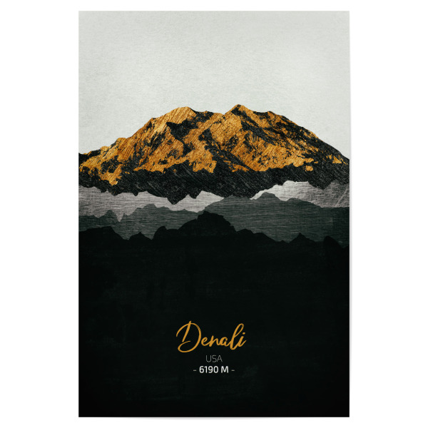 Poster "Denali - Mount McKinley" artboxONE - Natur,Reise - Berge,Gebirge,Gipfel,Himalaya,Alpen,Klettern,Wandern,Bergsteigen,Natur,Landschaft