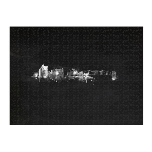 artboxONE Puzzle "Silhouette Sydney chalk" artboxONE - Schwarzweiß,Städte / Sydney