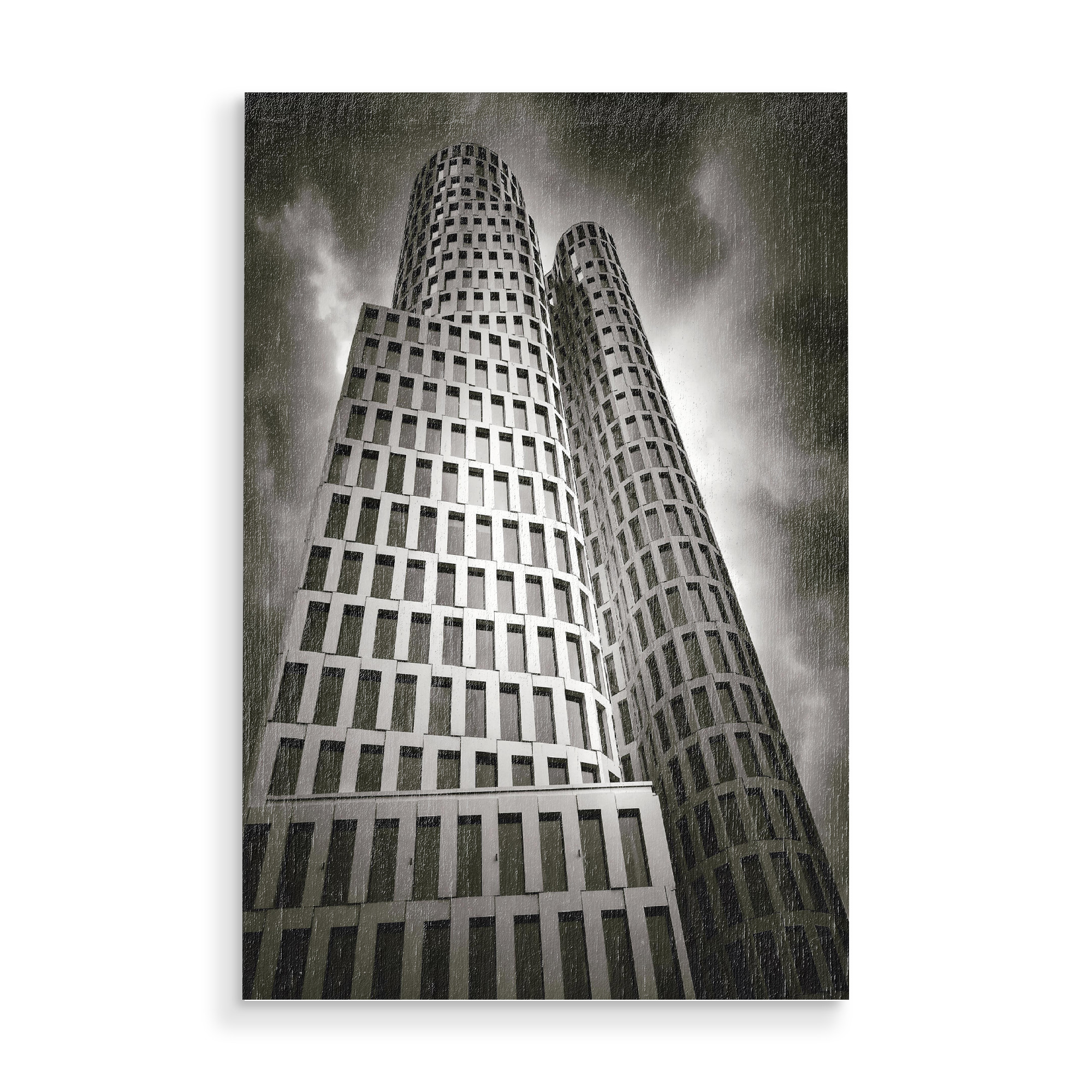Holzbild "Up ToThe Berlin Sky" artboxONE - Städte / Berlin,Schwarzweiß,Architektur - Berlin,Hauptstadt,Gebäude