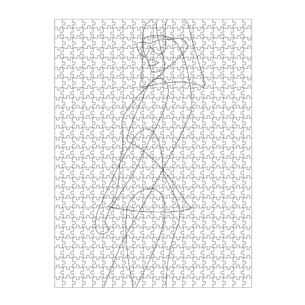 artboxONE Puzzle "Woman of Fashion - In One Line" artboxONE - Menschen,Schwarzweiß,Fashion