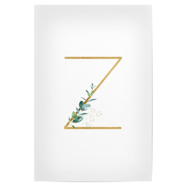 Poster 30x20 cm "Eucalyptus Alphabet - Z" artboxONE - Buchstaben / Z - Eucalyptus-alphabet,Buchstabe-z,Abc,Z,Buchstabe,Eukalyptus,Alphabet