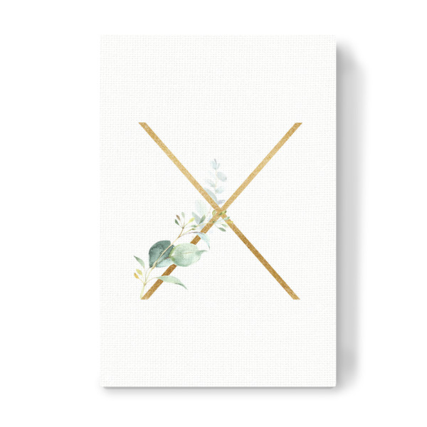 Leinwandbild "Eucalyptus Alphabet - X" artboxONE - Buchstaben / X - Eucalyptus-alphabet,Buchstabe-x,Abc,X,Buchstabe,Eukalyptus,Alphabet