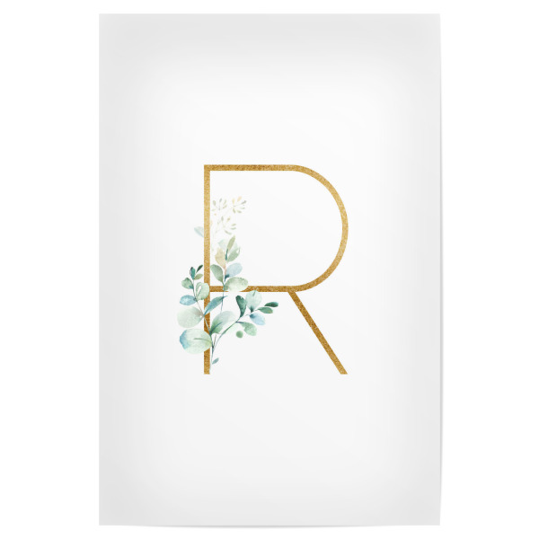 Poster 30x20 cm "Eucalyptus Alphabet - R" artboxONE - Buchstaben / R - Eucalyptus-alphabet,Buchstabe-r,Abc,R,Buchstabe,Eukalyptus,Alphabet