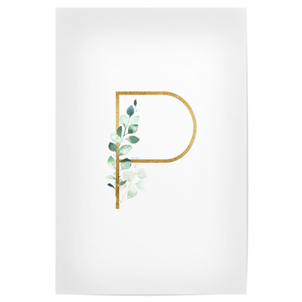 Poster "Eucalyptus Alphabet - P" artboxONE - Buchstaben / P - Eucalyptus-alphabet,Buchstabe-p,Abc,P,Buchstabe,Eukalyptus,Alphabet