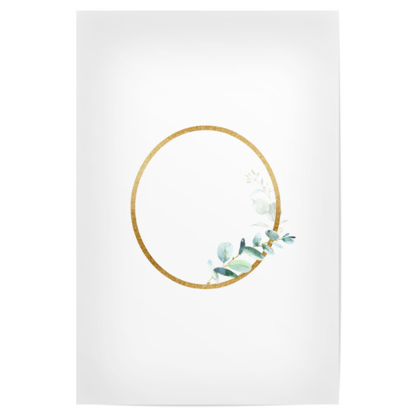 Poster "Eucalyptus Alphabet - O" artboxONE - Buchstaben / O - Eucalyptus-alphabet,Buchstabe-o,Abc,O,Buchstabe,Eukalyptus,Alphabet