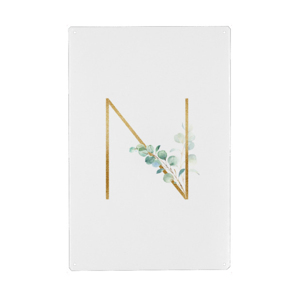 Holzbild "Eucalyptus Alphabet - N" artboxONE - Buchstaben / N - Eucalyptus-alphabet,Buchstabe-n,Abc,N,Buchstabe,Eukalyptus,Alphabet