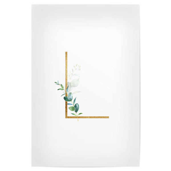 Poster 30x20 cm "Eucalyptus Alphabet - L" artboxONE - Buchstaben / L - Eucalyptus-alphabet,Buchstabe-l,Abc,L,Buchstabe,Eukalyptus,Alphabet