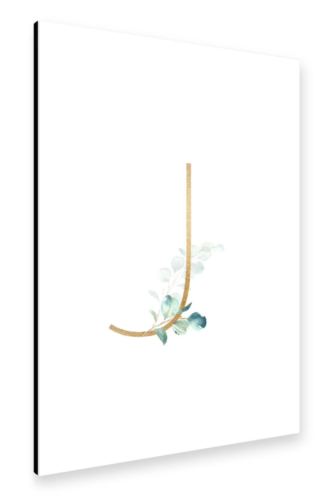 Alu-Dibond "Eucalyptus Alphabet - J" 75x50 cm artboxONE