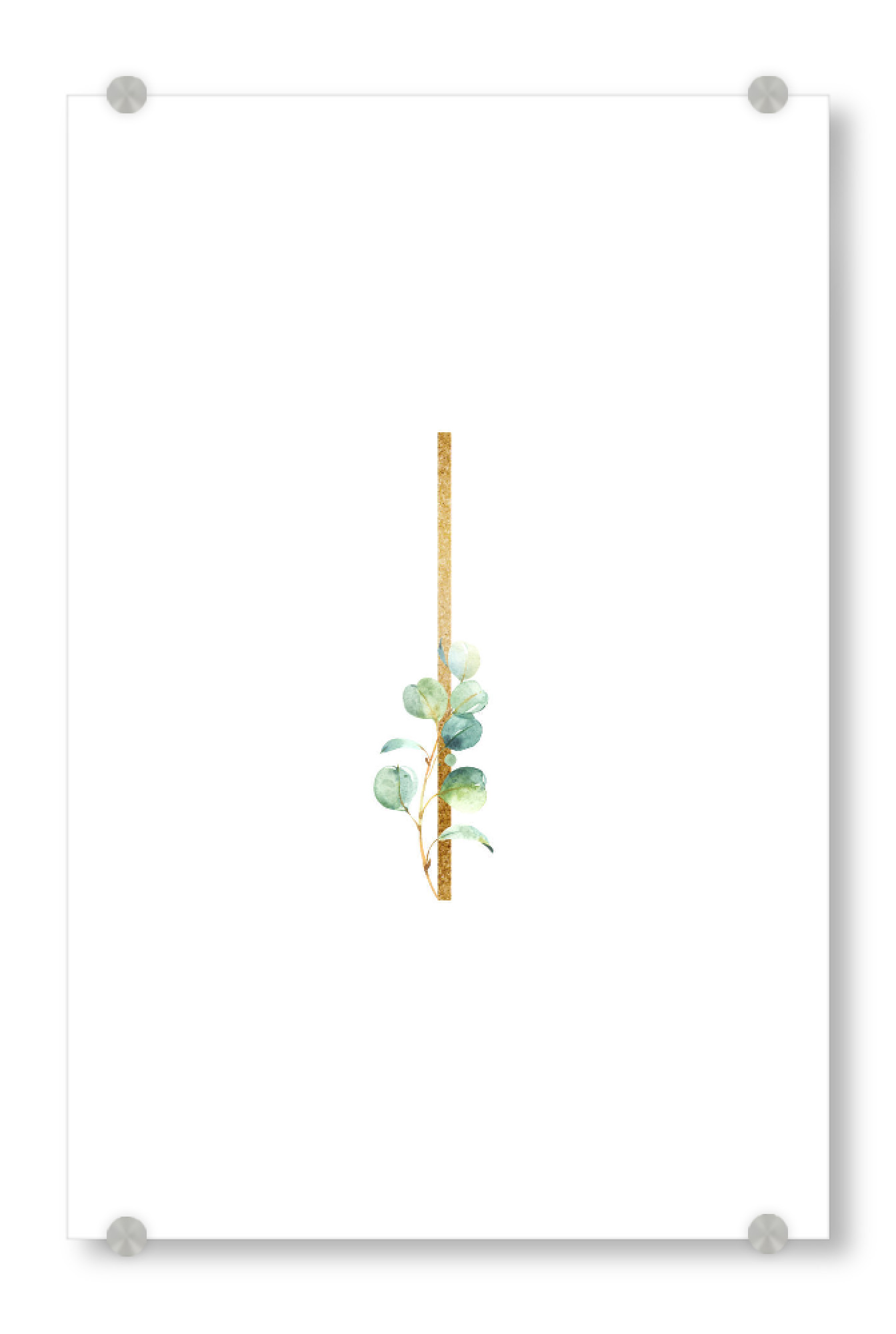 Acrylglasbild "Eucalyptus alphabet - I" artboxONE - Buchstaben / I - Eucalyptus-alphabet,Buchstabe-i,I,Abc,Buchstabe,Eukalyptus,Alphabet