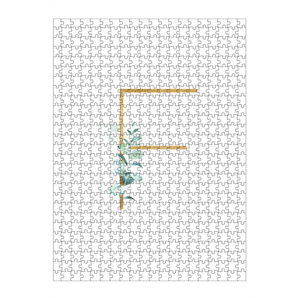 artboxONE Puzzle "Eucalyptus Alphabet - F" artboxONE - Buchstaben / F - Eucalyptus-alphabet,Buchstabe-f,Abc,F,Buchstabe,Eukalyptus,Alphabet