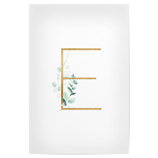 Poster 30x20 cm "Eucalyptus Alphabet - E" artboxONE - Buchstaben / E - Eucalyptus-alphabet,Buchstabe-e,Abc,E,Buchstabe,Eukalyptus,Alphabet